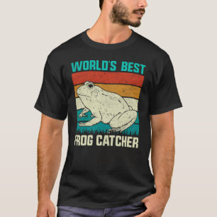 Bester Froschfänger der Welt Retro Vintage Stil Fr T-Shirt