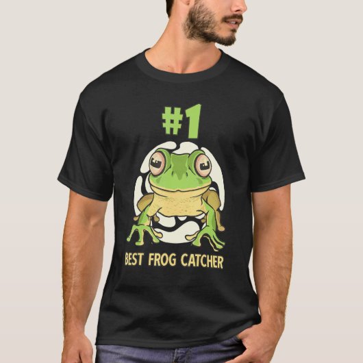 Bester Froschfänger Nummer Eins Frosch Design T-Shirt (Vorderseite)