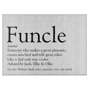 Bester Funcle der Welt aller Zeiten, moderne Defin Schneidebrett