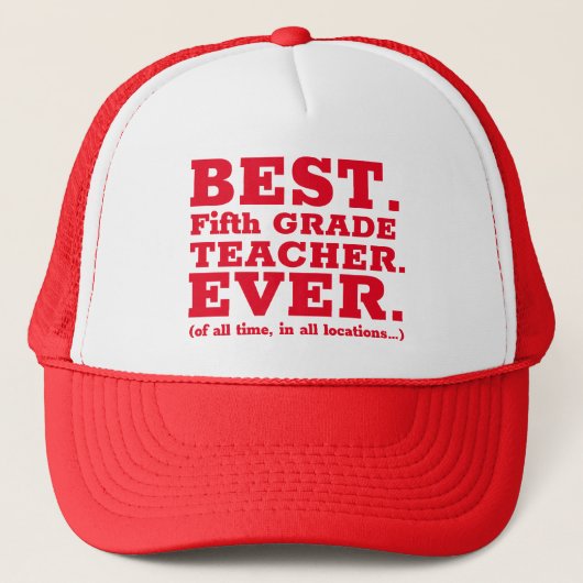 Bester Fünfter Lehrer je Truckerkappe (Vorderseite)