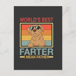 Bester Furzer der Welt, ich meine Vater, lustiger Postkarte