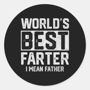 Bester Furzer der Welt, ich meine Vater, Männer Va Runder Aufkleber