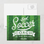 Bester Fußballtrainer in der Galaxie Postkarte (Vorne/Hinten)
