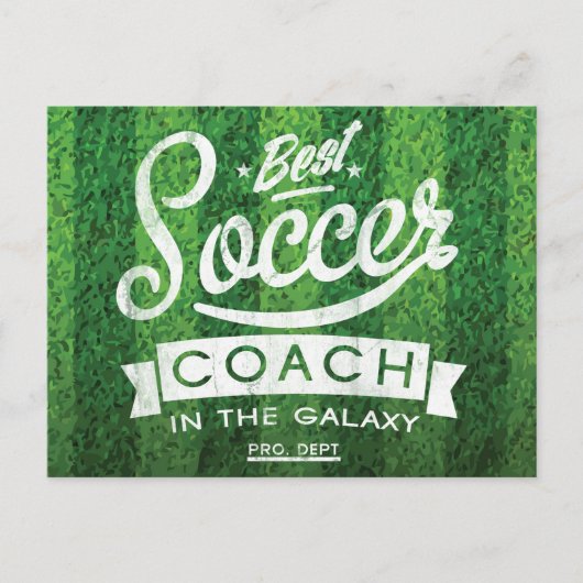 Bester Fußballtrainer in der Galaxie Postkarte (Vorderseite)