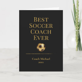 Bester Fußballtrainer überhaupt Elegantes Schwarz  Dankeskarte