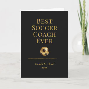 Bester Fußballtrainer überhaupt Elegantes Schwarz  Dankeskarte