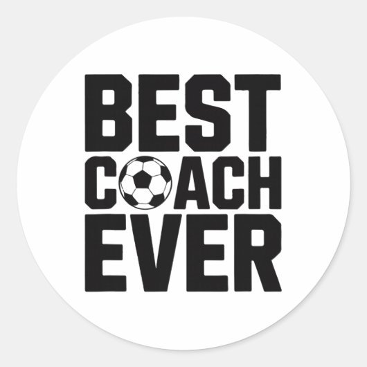 Bester Fußballtrainer überhaupt für Männer Geschen Runder Aufkleber (Vorderseite)