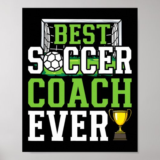 Bester Fußballtrainer überhaupt lustiger Trainer Poster (Vorne)