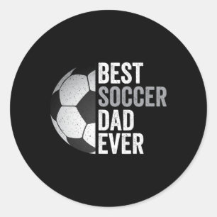 Bester Fußballvater aller Zeiten Vatertag Fußball Runder Aufkleber