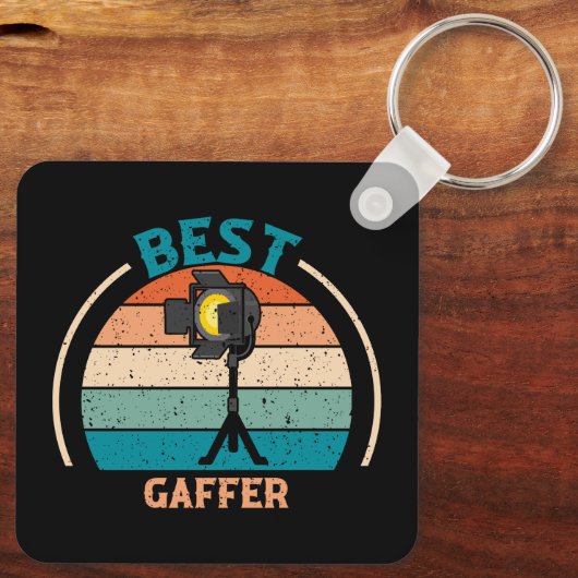 Bester Gaffer - Retro Style Schlüsselanhänger (Rückseite)