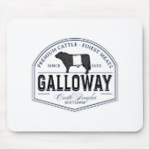 Bester Galloway Rasse Abzeichen Beltie Mousepad (Vorne)