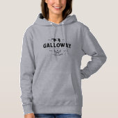 Bester Galloway Rasse Abzeichen Belties T- Hoodie (Vorderseite)