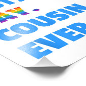 Bester Gay Cousin je Bester Gay Cousin Geschenk Fotodruck (Ecke)