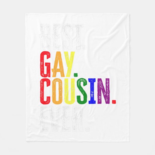 Bester Gay Cousin je LGBT Pride Gay Cousin Geschen Fleecedecke (Vorderseite)