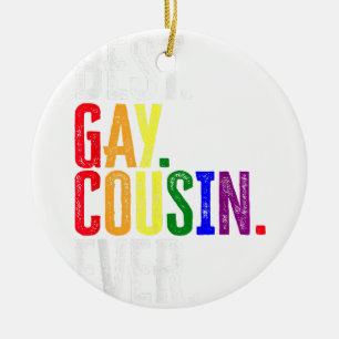 Bester Gay Cousin je LGBT Pride Gay Cousin Geschen Keramik Ornament