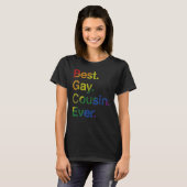 Bester Gay Cousin je Rainbow LGbt Prix T-Shirt (Vorne ganz)