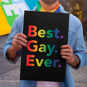 Bester Gay Ever | LGBT Pride Rainbow Flag Poster
