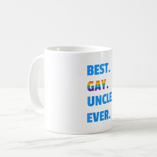 Bester Gay Uncle je Bester Gay Uncle LGBT Geschenk Kaffeetasse (Vorderseite Links)
