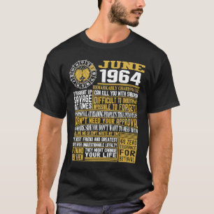 Bester Geborener Juni 1964 Gemini Zodidiac Schilde T-Shirt