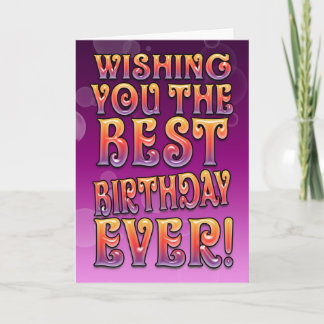 Bester Geburtstag je - Geburtstagskarte - farbenfr Karte