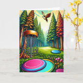 Bester Geburtstag von Par | Disk Golf Karte (Gelbe Blume)