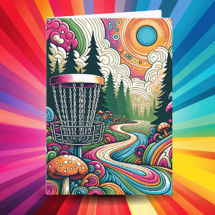 Bester Geburtstag von Par   Retro Disk Golf Karte