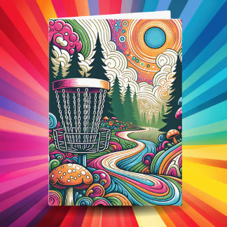Bester Geburtstag von Par | Retro Disk Golf Karte