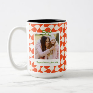 Bester Geburtstagsgeschenk-Tante benutzerdefiniert Zweifarbige Tasse