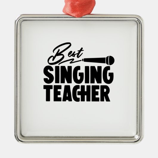 Bester Gesangslehrer Ornament Aus Metall (Vorne)