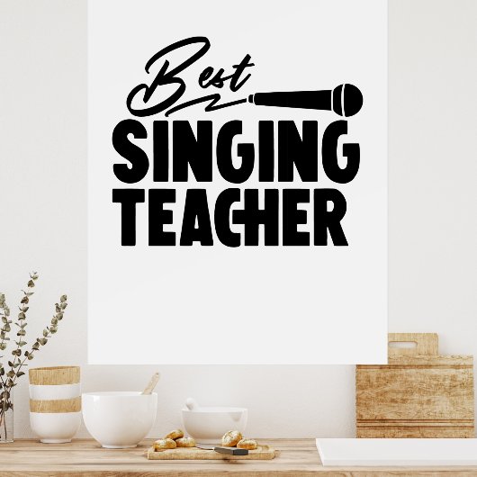 Bester Gesangslehrer Poster (Küche)
