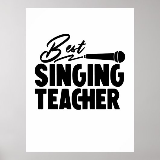Bester Gesangslehrer Poster (Vorne)