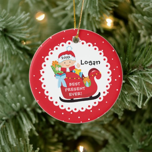 Bester Geschenk Aller Zeiten Baby's erstes Weihnac Keramik Ornament (Baum)