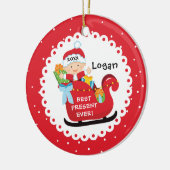 Bester Geschenk Aller Zeiten Baby's erstes Weihnac Keramik Ornament (Links)