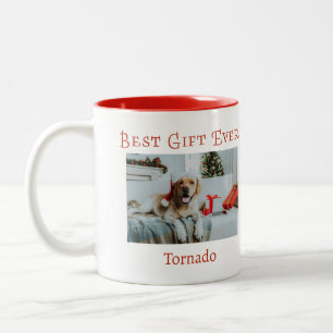 Bester Geschenk aller Zeiten Haustier Hund Foto-Ge Zweifarbige Tasse
