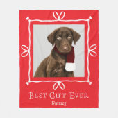 Bester Geschenke-Ever Haustier-Hund-Foto-Geschenk Fleecedecke (Vorderseite)