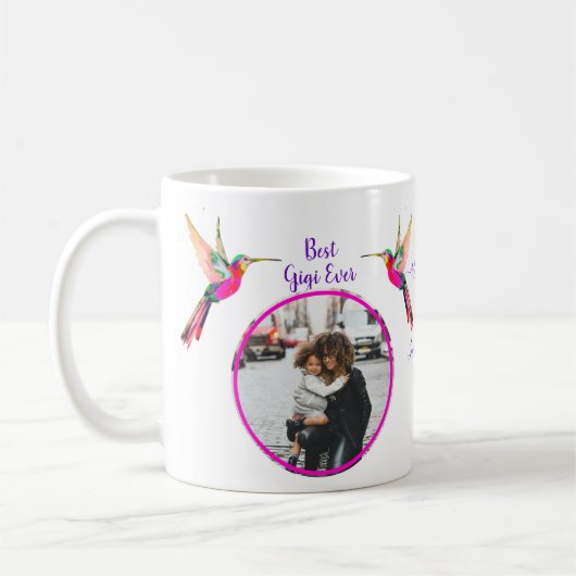 Bester Gigi je! Foto Hummingbird Kaffeetasse (Links)