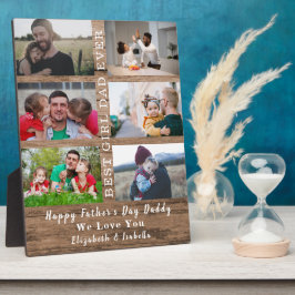 Bester Girl-Vater je Vatertag 6 Foto Collage Fotoplatte