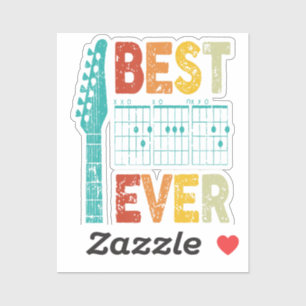 Bester Gitarrenpapa je chordet beste Papa Gitarre  Aufkleber