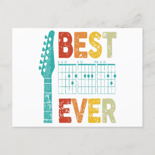 Bester Gitarrenpapa je chordet beste Papa Gitarre Feiertagspostkarte