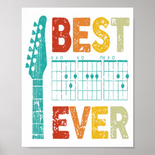 Bester Gitarrenpapa je chordet beste Papa Gitarre Poster