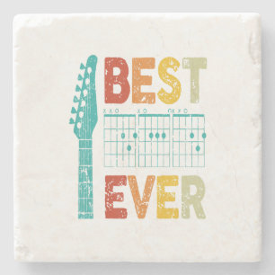 Bester Gitarrenpapa je chordet beste Papa Gitarre Steinuntersetzer