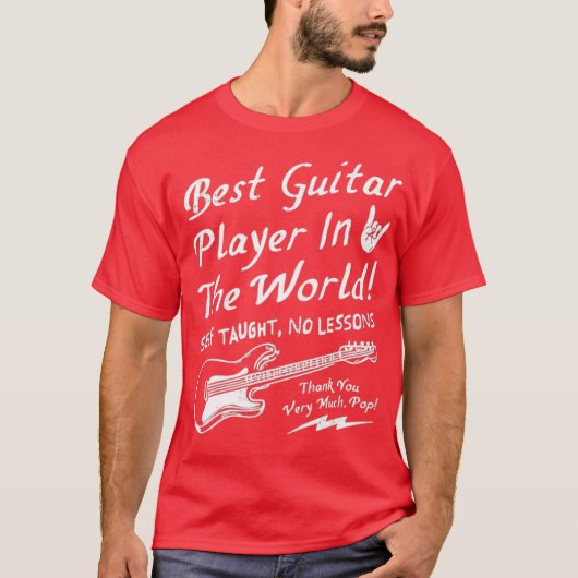 Bester Gitarrenspieler in der textuellen Welt T-Shirt (Vorderseite)
