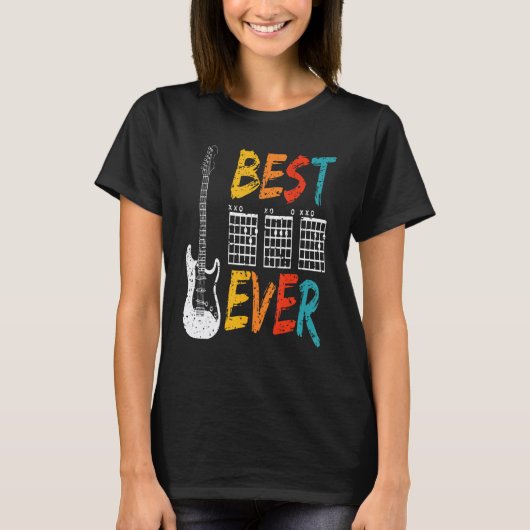 Bester Gitarrist Dad Ever Akkorde Bester Dad Tabs T-Shirt (Vorderseite)