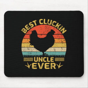 Bester gluckender Onkel aller Zeiten Vintage Huhn Mousepad