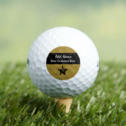 Bester Godvater je Gold und Black Ribbon A04 Golfball (Insitu T-Shirt)