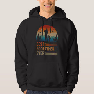 Bester Godvater je Men Retro Vintager Sonnenunterg Hoodie