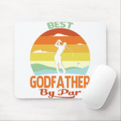 Bester Godvater von Par Vatertag Golf Shirt Gesche Mousepad (Mit Mouse)