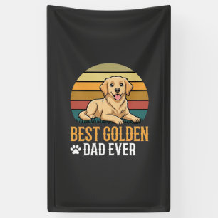 Bester Golden Retriever-Vater Aller Zeiten Retro H Banner