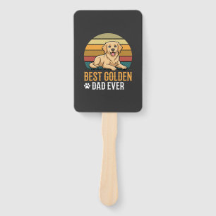 Bester Golden Retriever-Vater Aller Zeiten Retro H Fächer