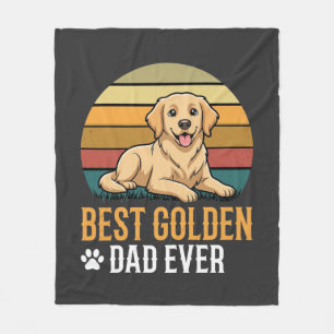 Bester Golden Retriever-Vater Aller Zeiten Retro H Fleecedecke
